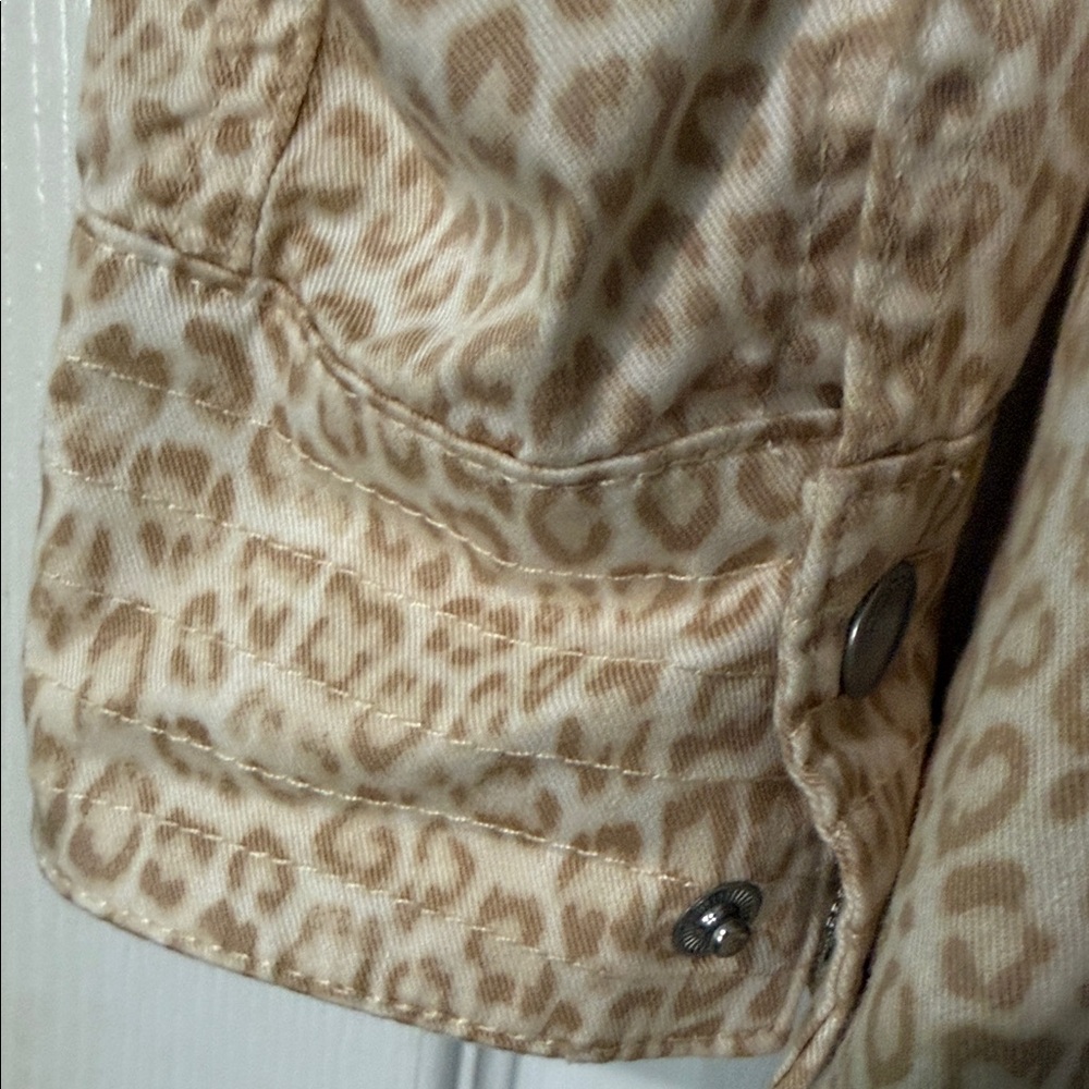 Chico's Cream Leopard Utility Jacket - image 4
